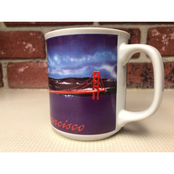 San Francisco Golden Gate Bridge Coffee Mug Souvenir Collectible Skyline Picture - Picture 4 of 6